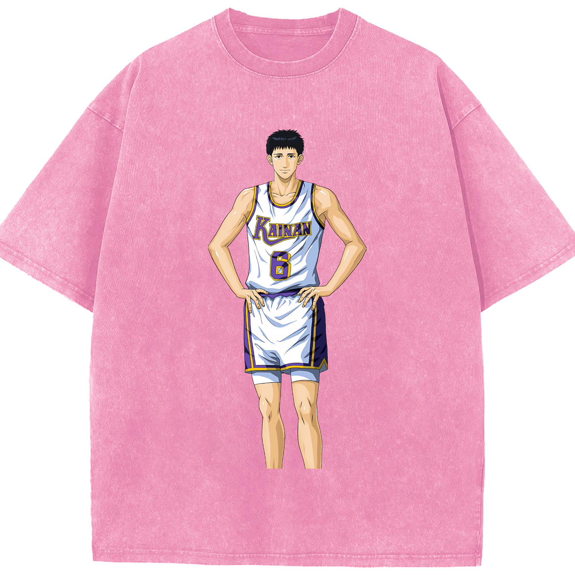 （画像用） SLAM DUNK／スラムダンク 綿100% ヴィンテージ風 半袖Tシャツ（フロントプリント）